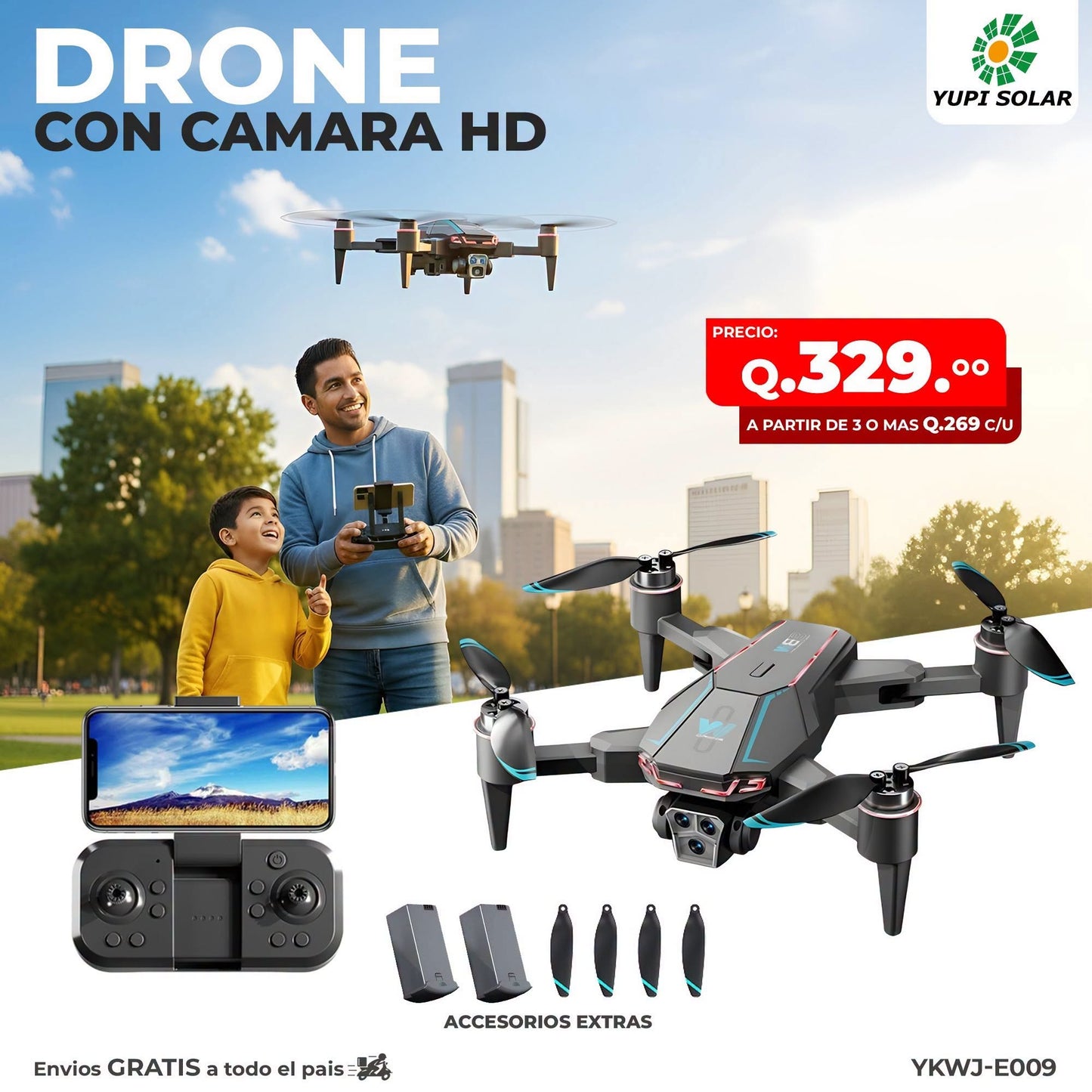 Dron recreativo cámara HD