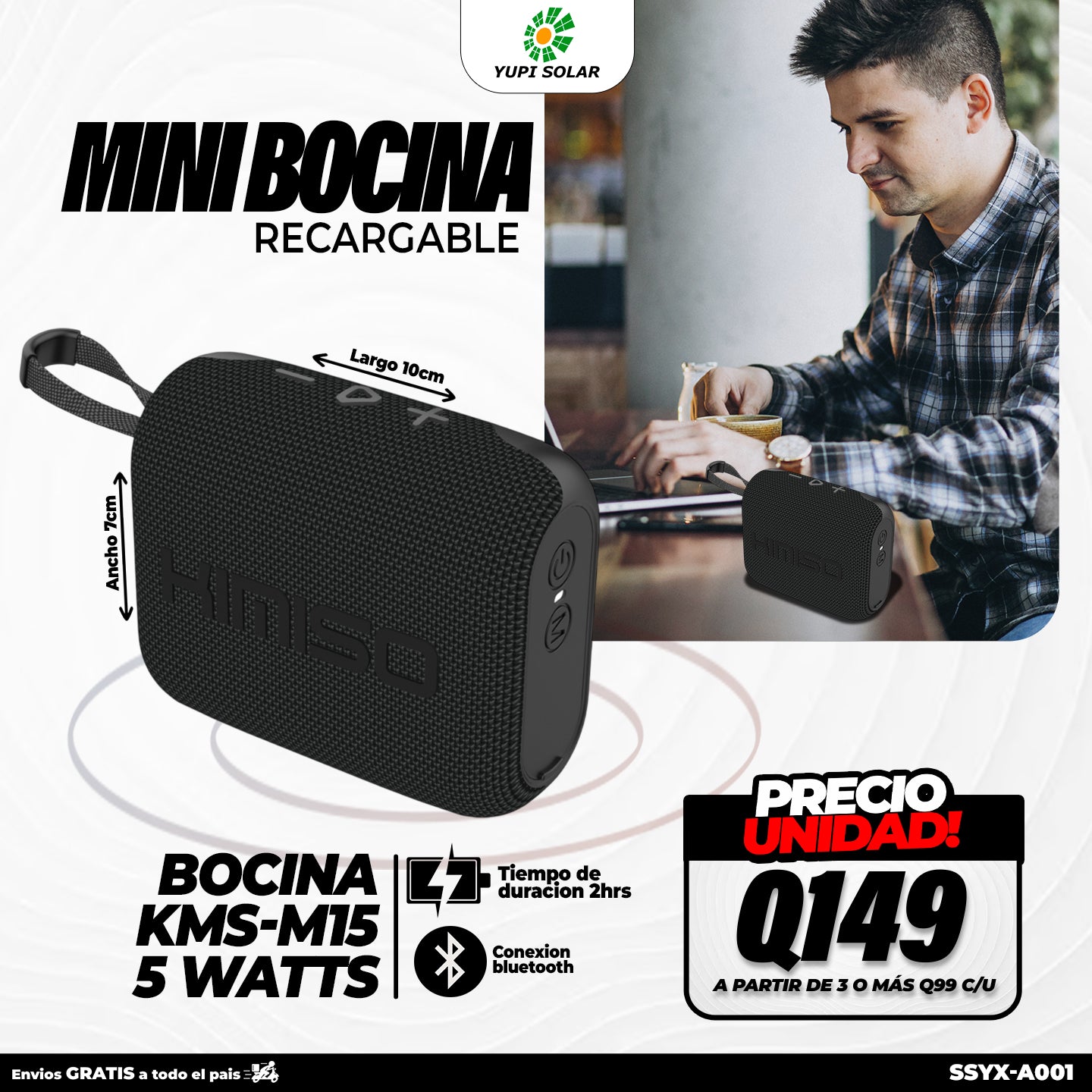 Bocina recargable de 5 watts