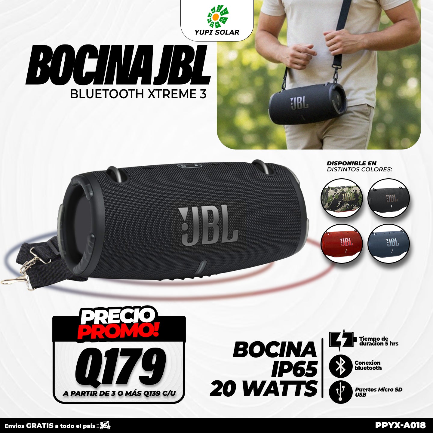 Bocina portable de 20 Watts JBL