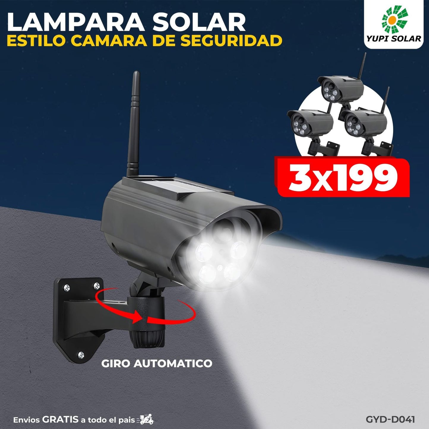 Combo de lamparas Led Estilo Cámara de Seguridad