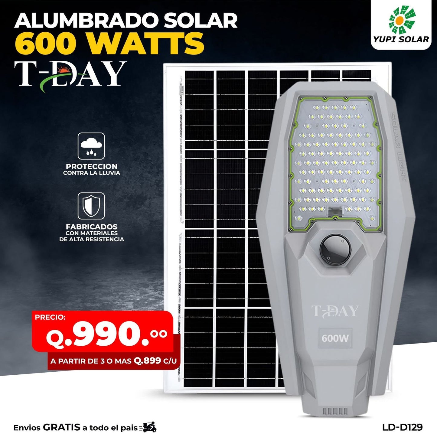 Alumbrado Solar 600 Watts