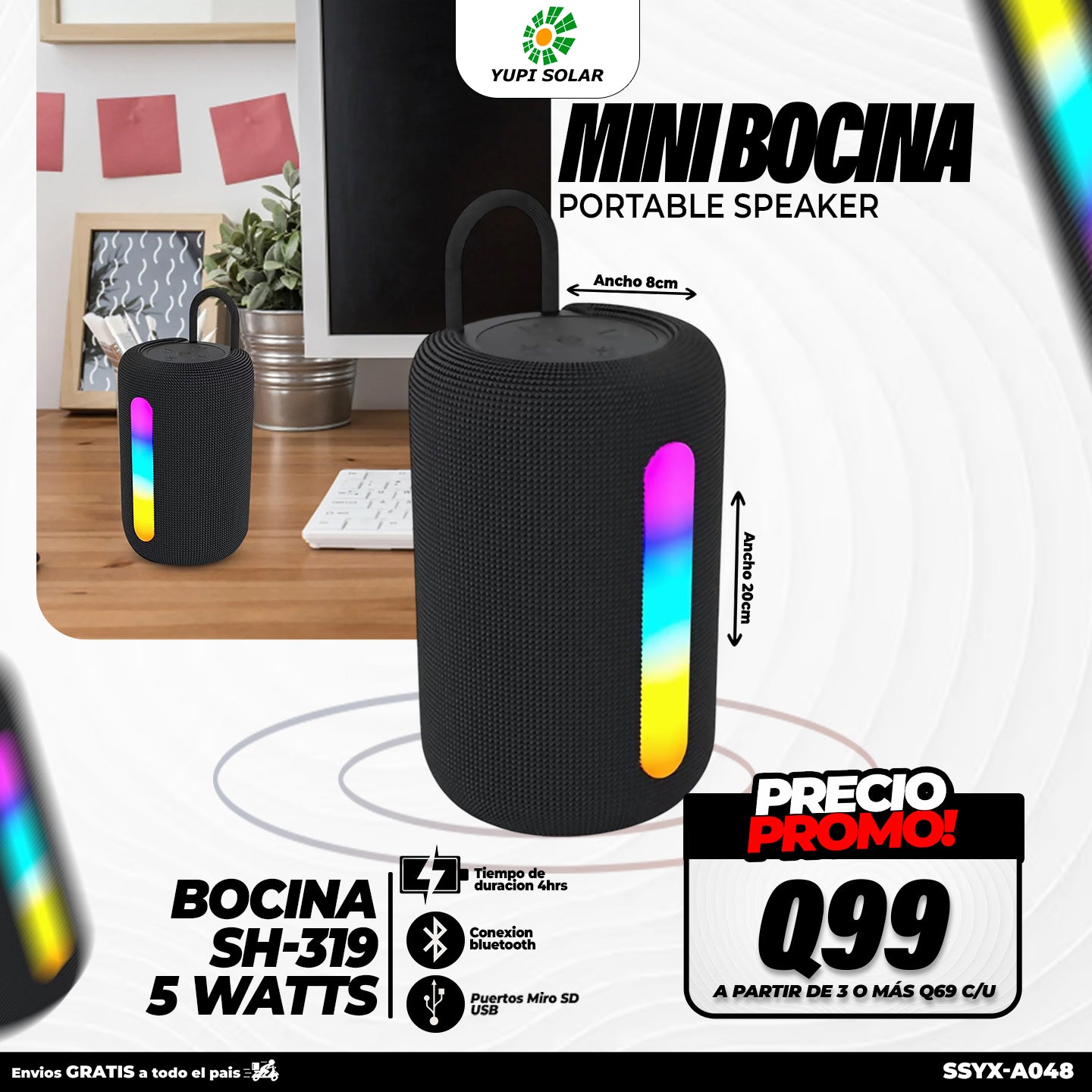 Mini bocina porteril de 5 watts