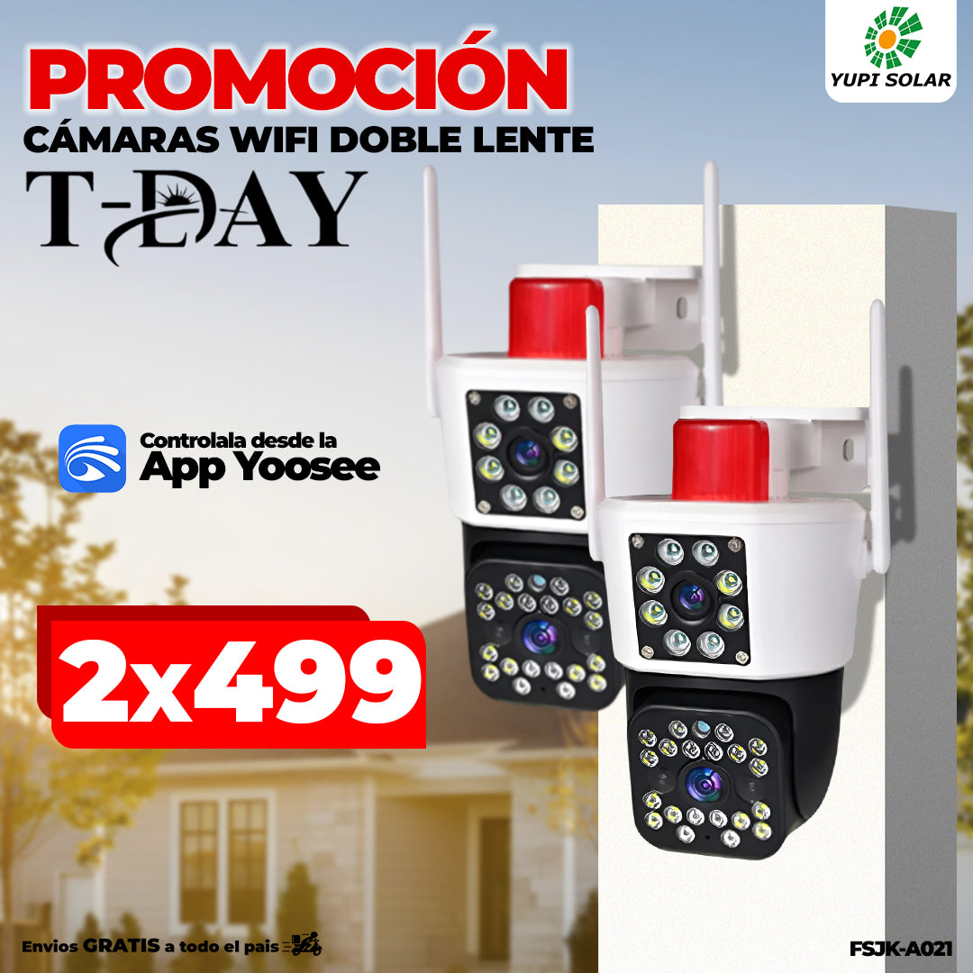 Combo de Cámaras Wifi Doble Lente