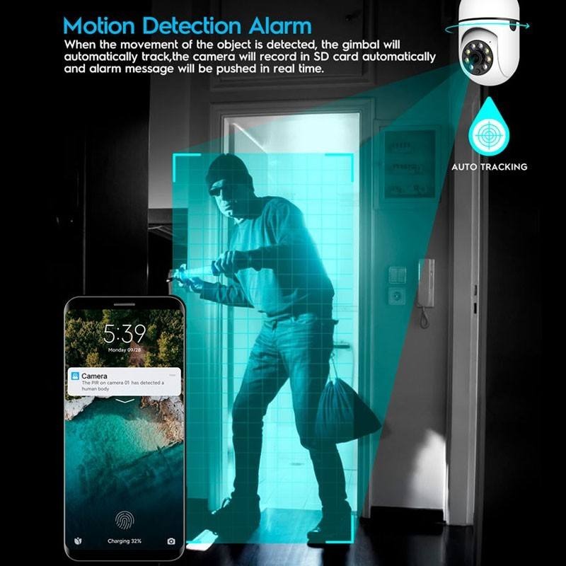 Camara de Seguridad Espía 360° WIFI Tipo Bombillo