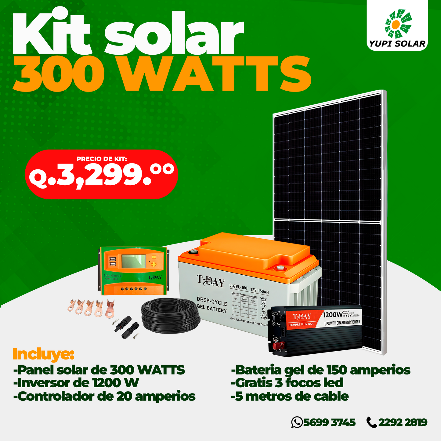 Kit solar 300 Watts