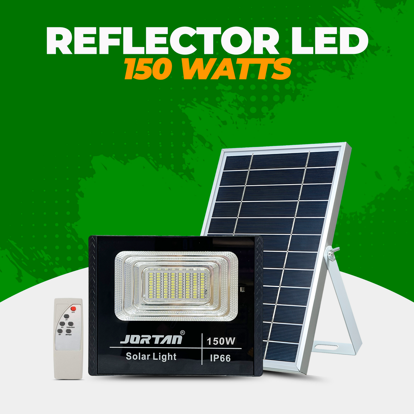 Reflector Led de 150 Watts con Panel Solar