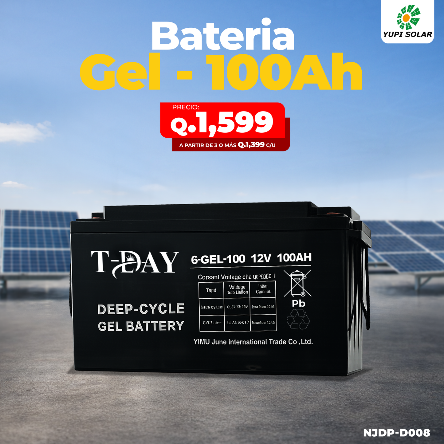 Batería de Gel 12V - 100AH