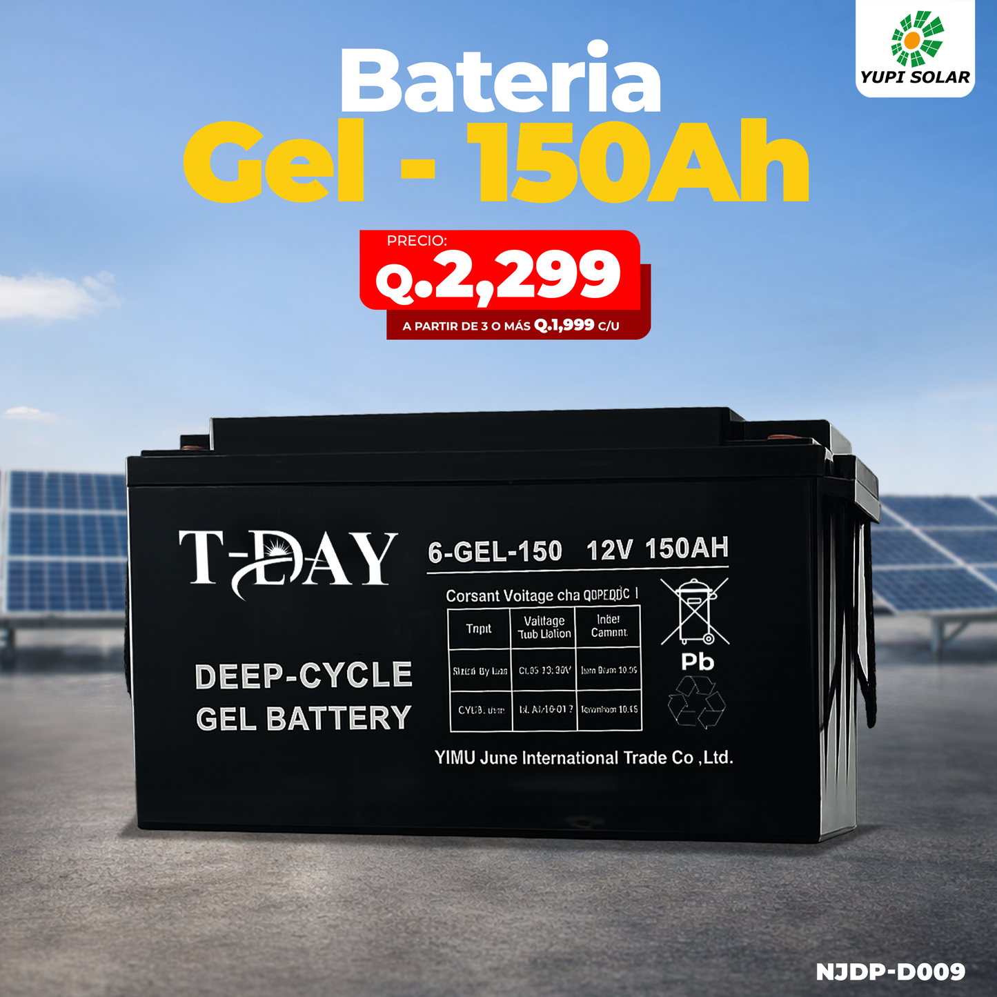 Batería de Gel 12V - 150AH