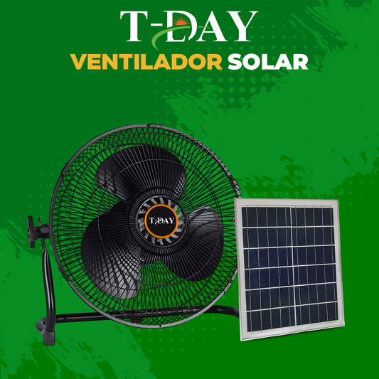 Ventilador recargable con panel solar