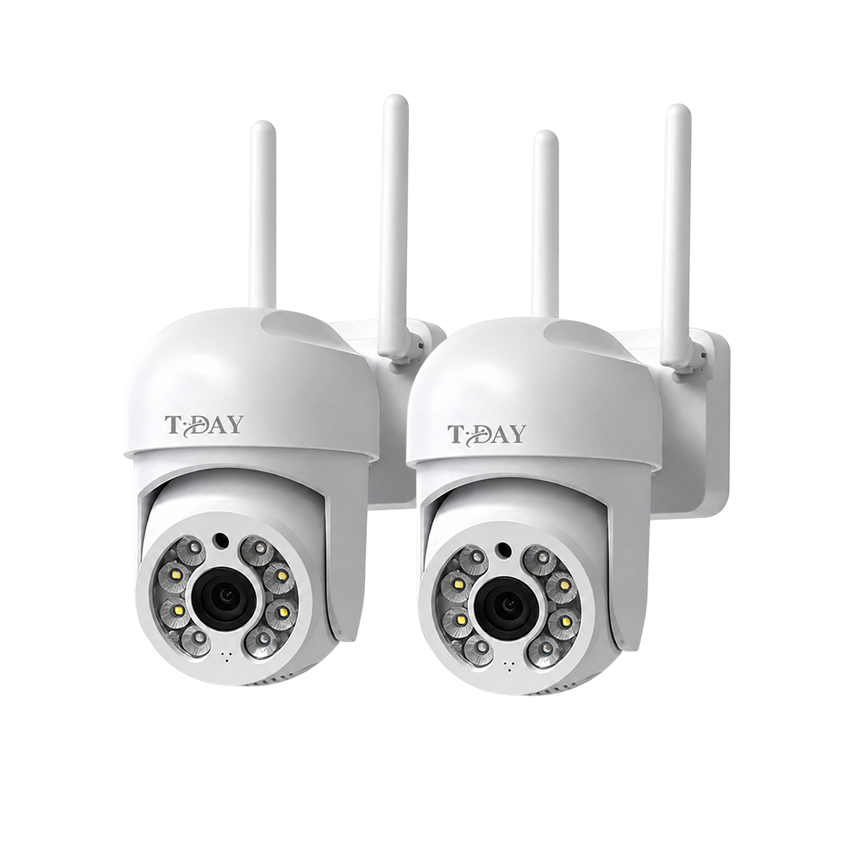 T-DAY Combo cámara wifi de seguridad 2MPX eléctrica