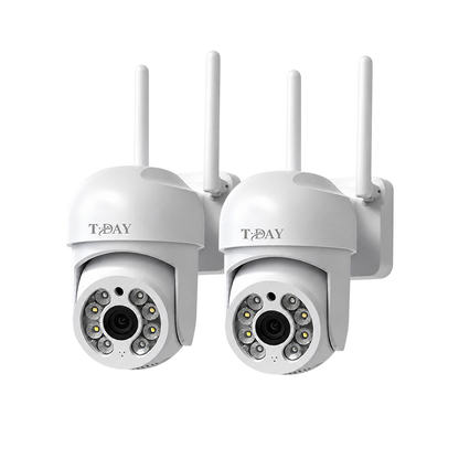 T-DAY Combo cámara wifi de seguridad 2MPX eléctrica