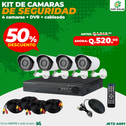 Kit de 4 Cámaras CCTV