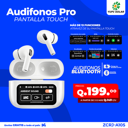 Audífono Pro con pantalla touch