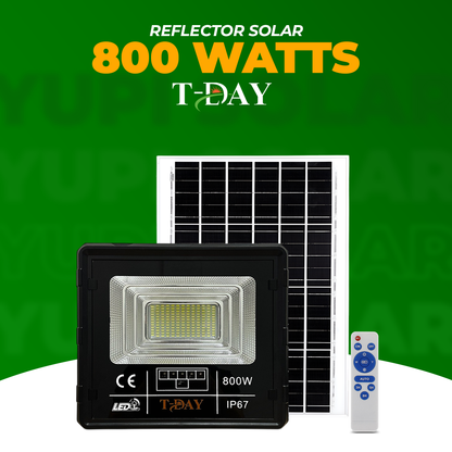 Reflector Led Con Panel Solar de 800 Watts