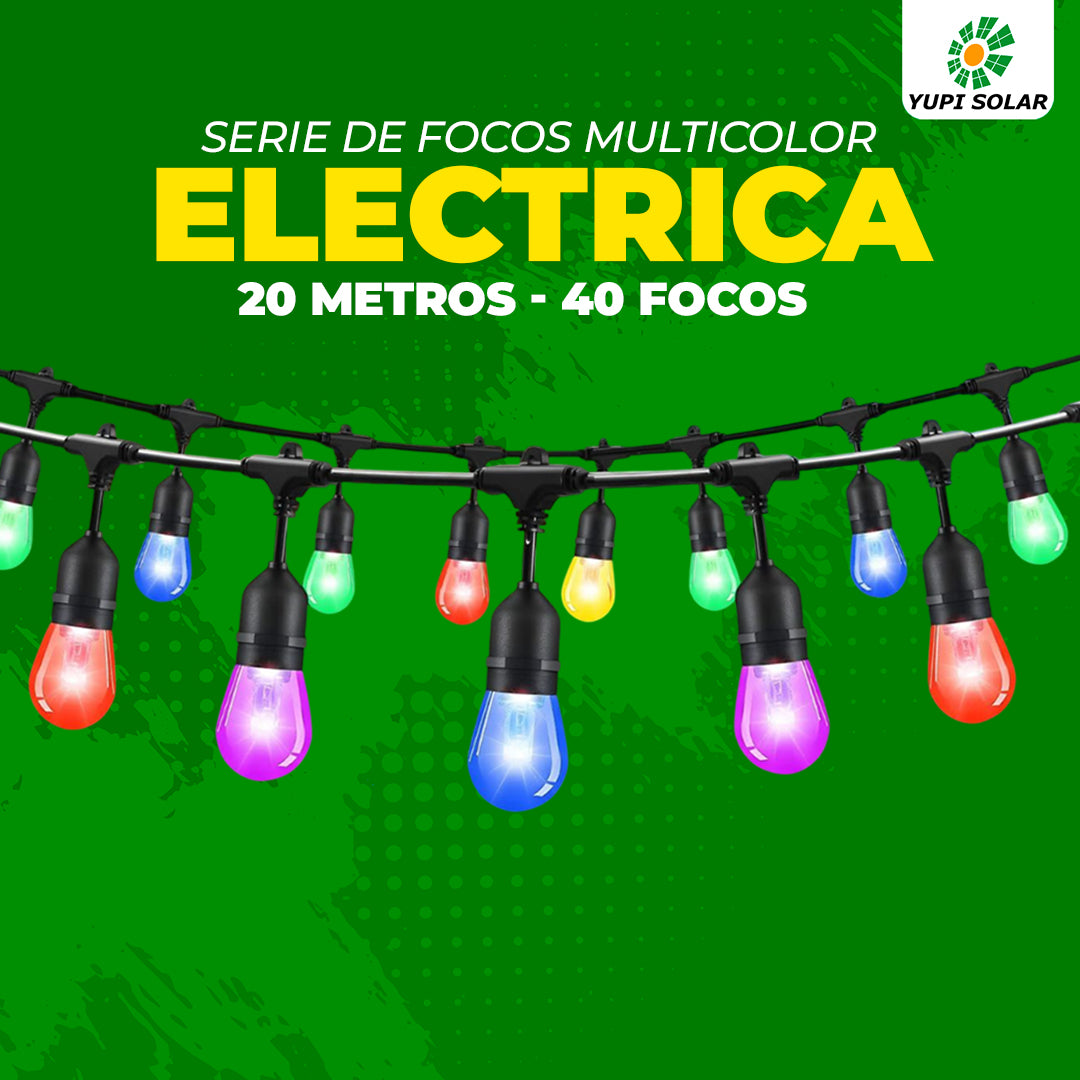 Combos de Series Focos Multicolor Electricas 20 metros 40 focos