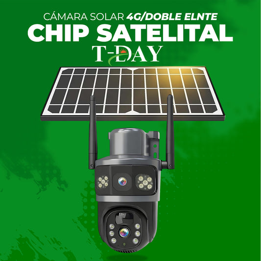 Cámara Solar 4G/Chip Doble lente Satelital