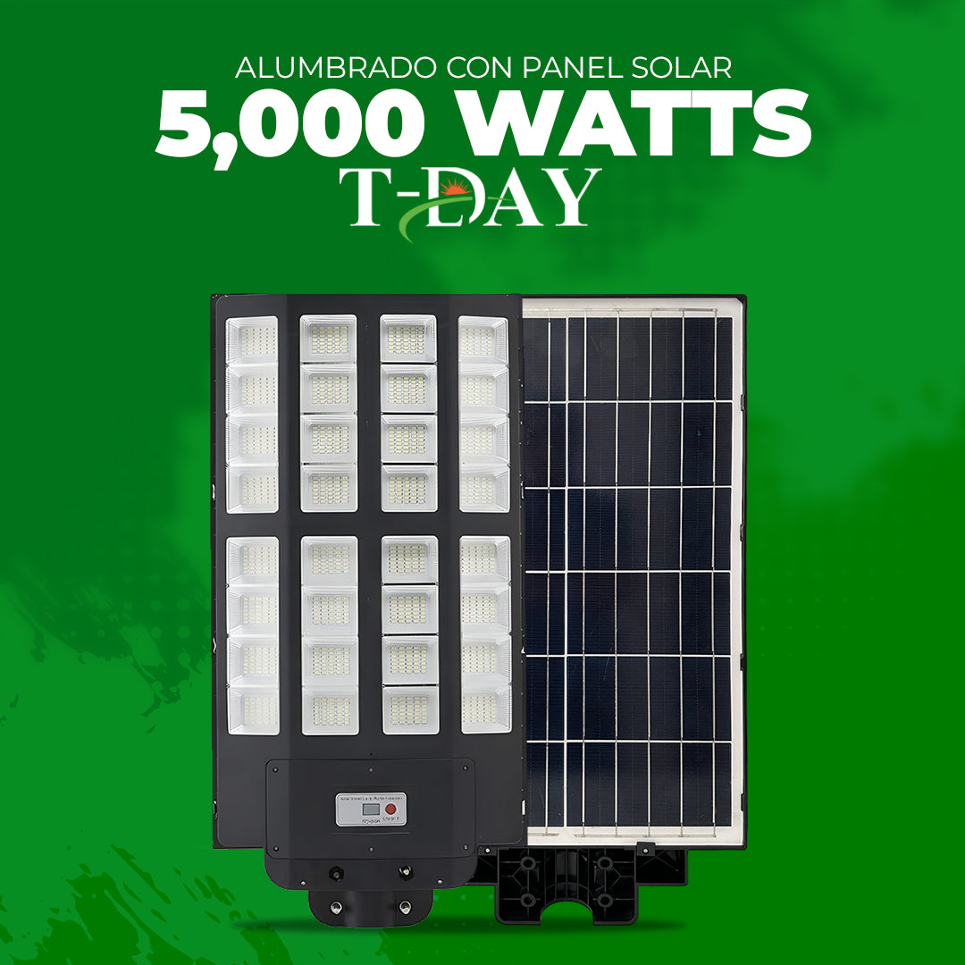 Alumbrado Profecional Panel Solar de 5,000 watts