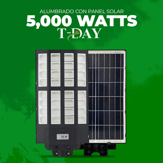 Alumbrado Profecional Panel Solar de 5,000 watts