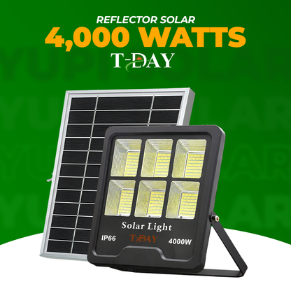 Reflector led solar potencia de 4,000 watts