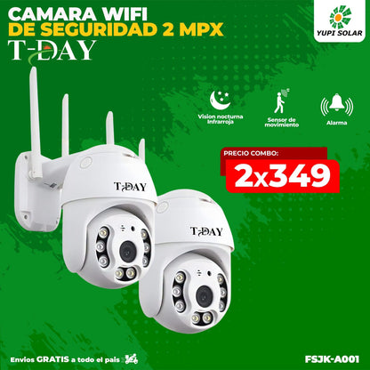 T-DAY Combo cámara wifi de seguridad 2MPX