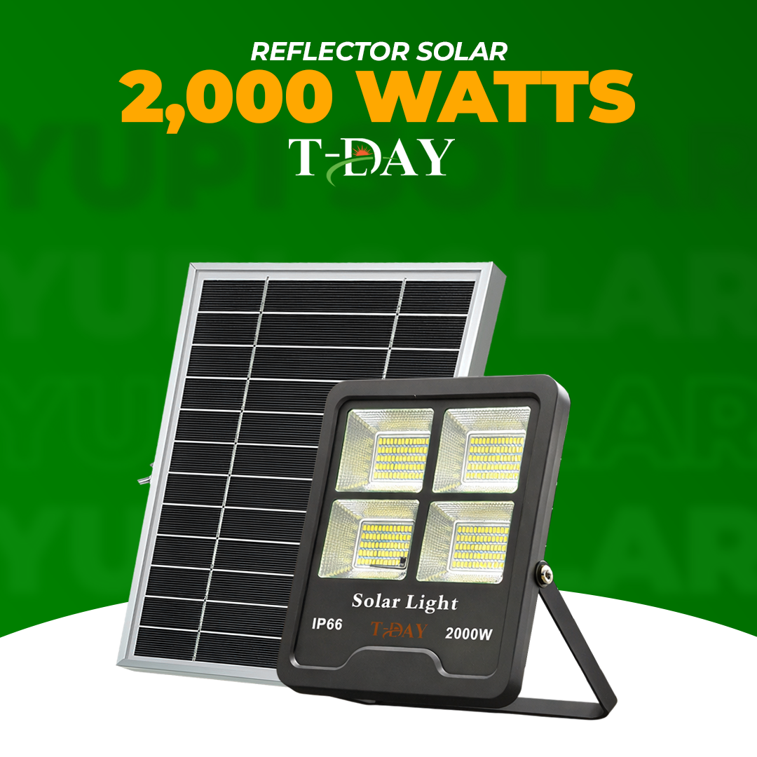 Reflector led solar potencia de 2,000 watts