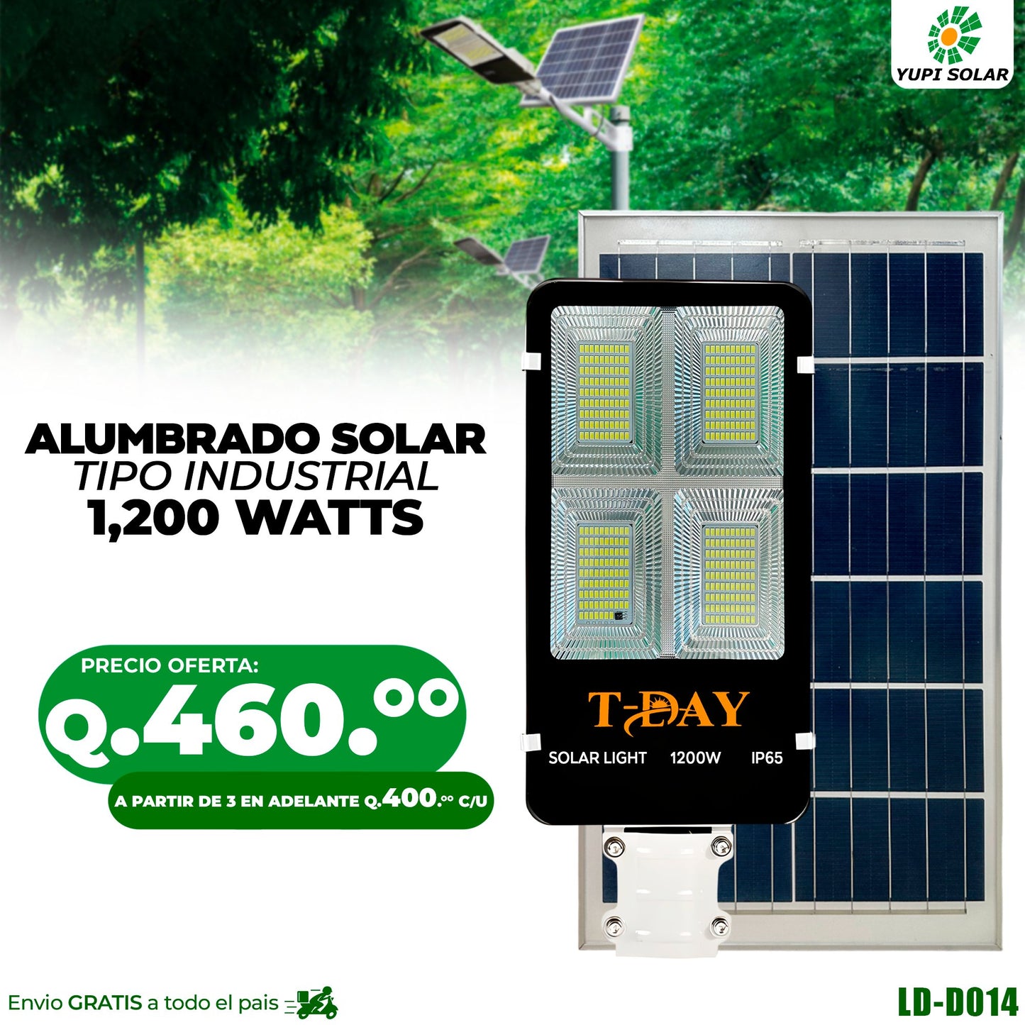 Alumbrado Solar Industrial 1200 Watss LD-D014