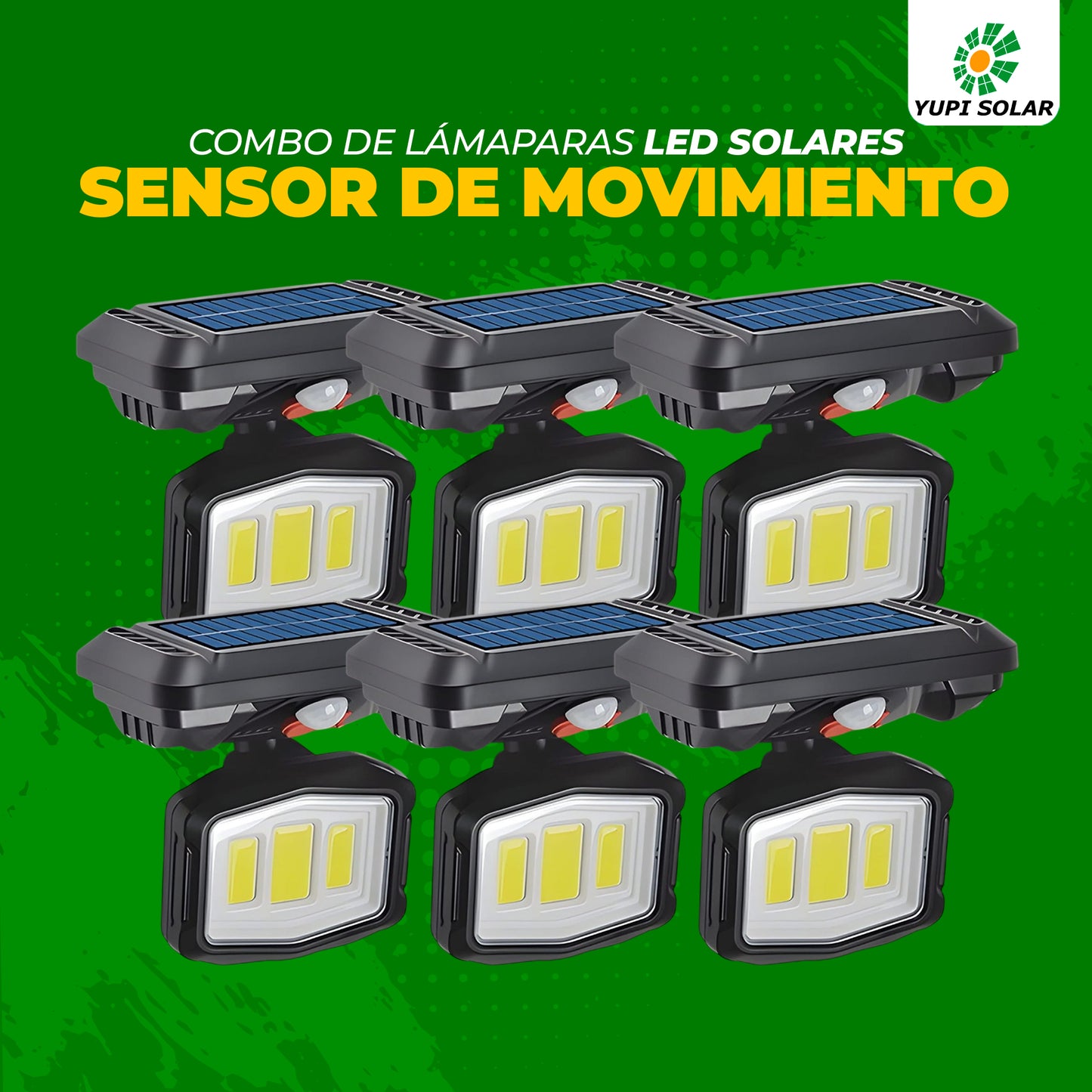 Combo de lamparas led solares con sensor de movimiento