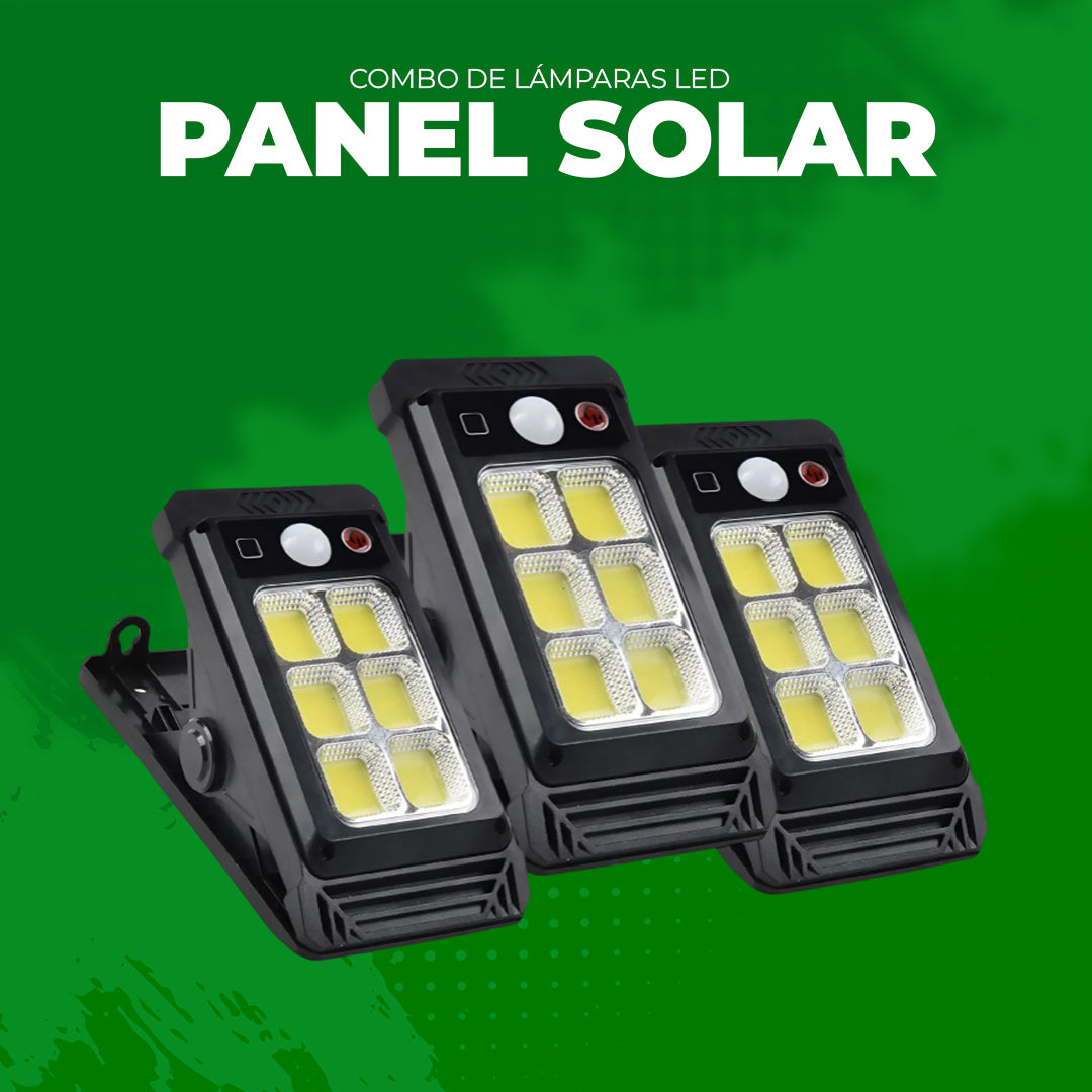 Combo de lamparas Estilo Clip con panel solar