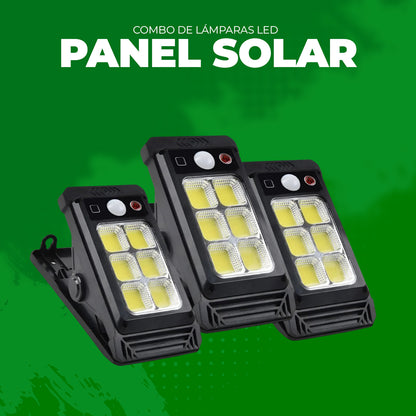 Combo de lamparas Estilo Clip con panel solar