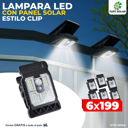 Combo de lamparas led solares estilo clip