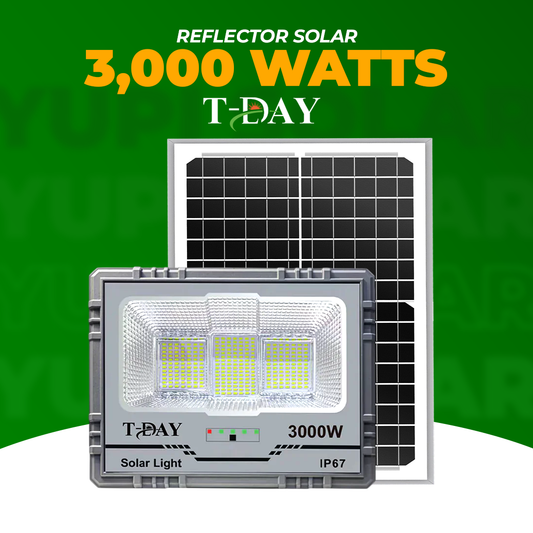 Reflector led con panel solar de 3,000 watts