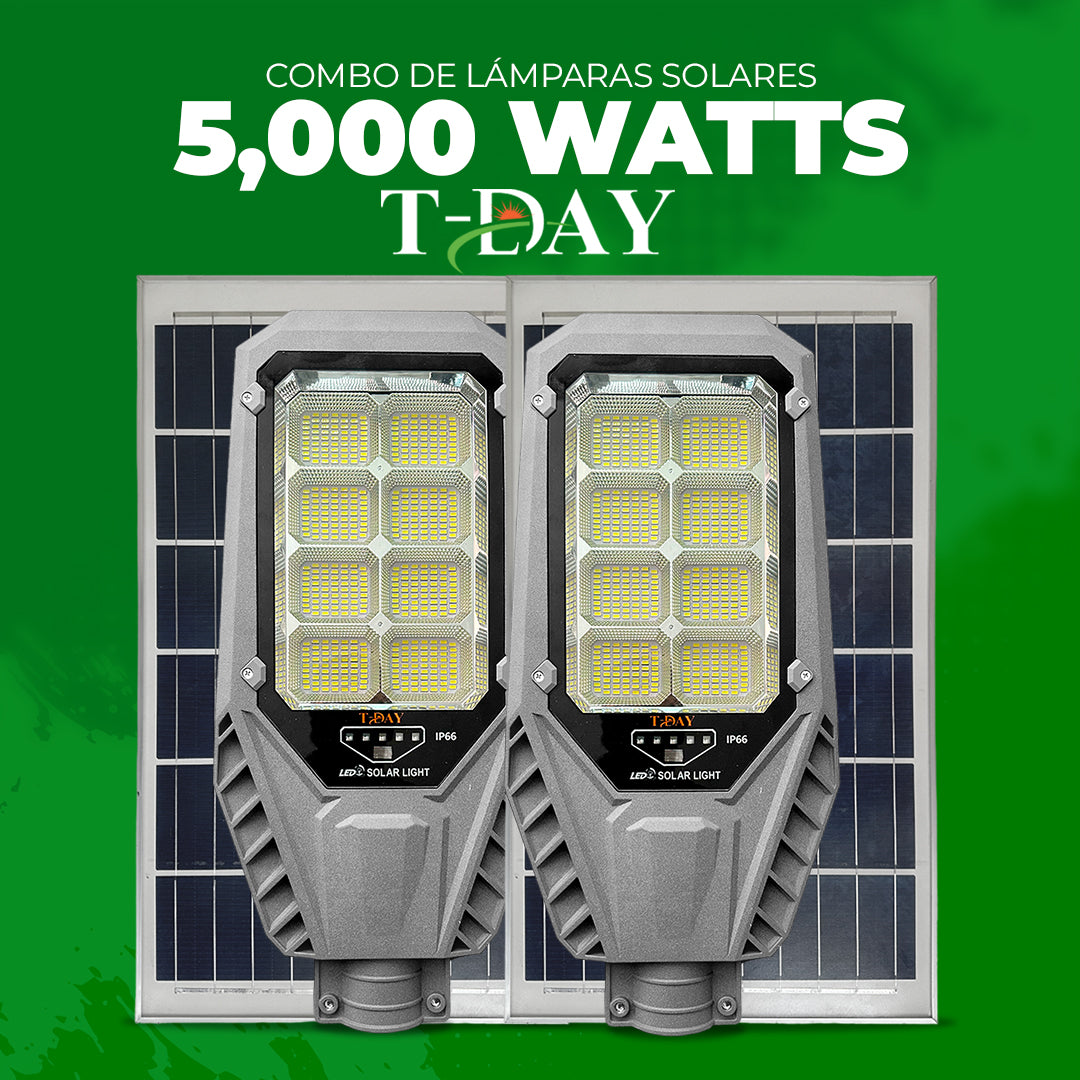 Combo de lámparas solares de 5,000 watts