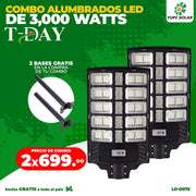 T-DAY Combo de alumbrado profesional de 3,000 watts