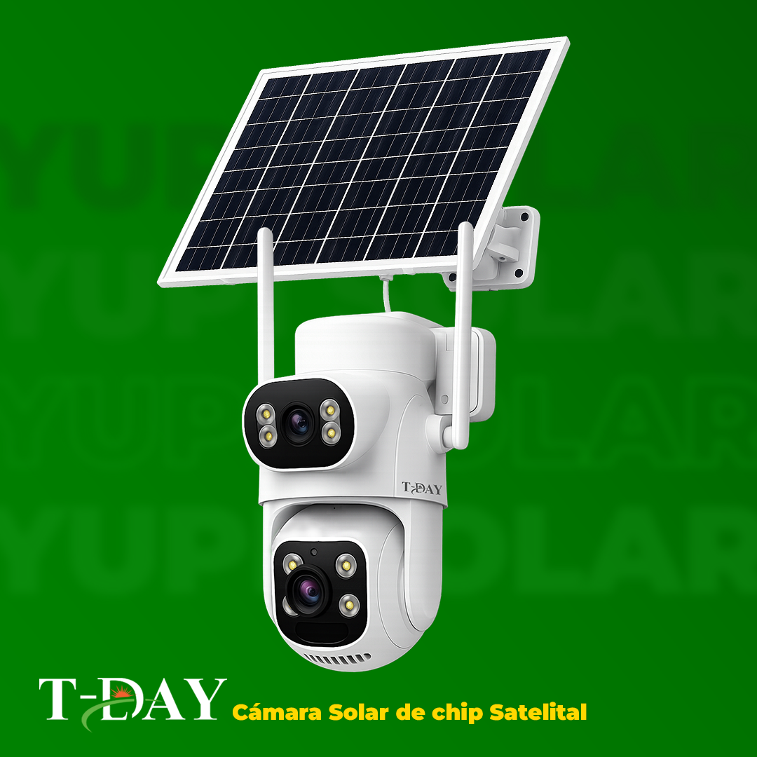 Cámara Con Panel Solar 4G/Chip Doble lente Satelital