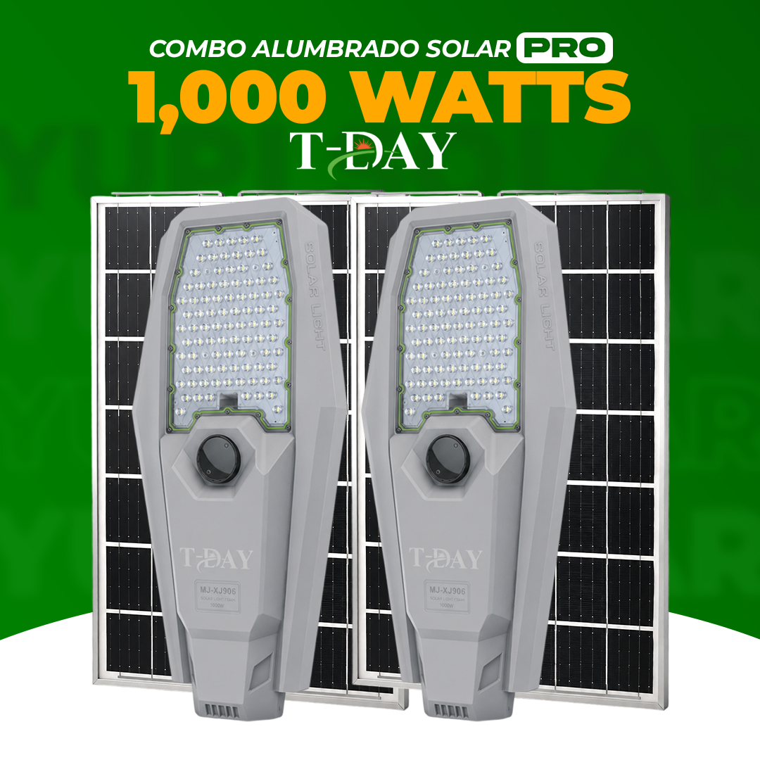 Combo de alumbrado industrial solar PRO de 1,000 watts
