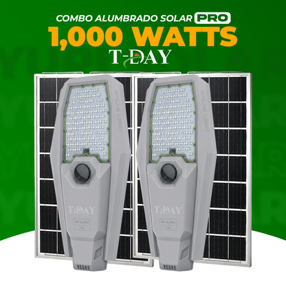 Combo de alumbrado industrial solar PRO de 1,000 watts