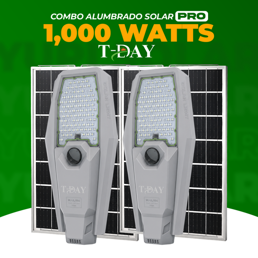Combo de alumbrado industrial solar PRO de 1,000 watts