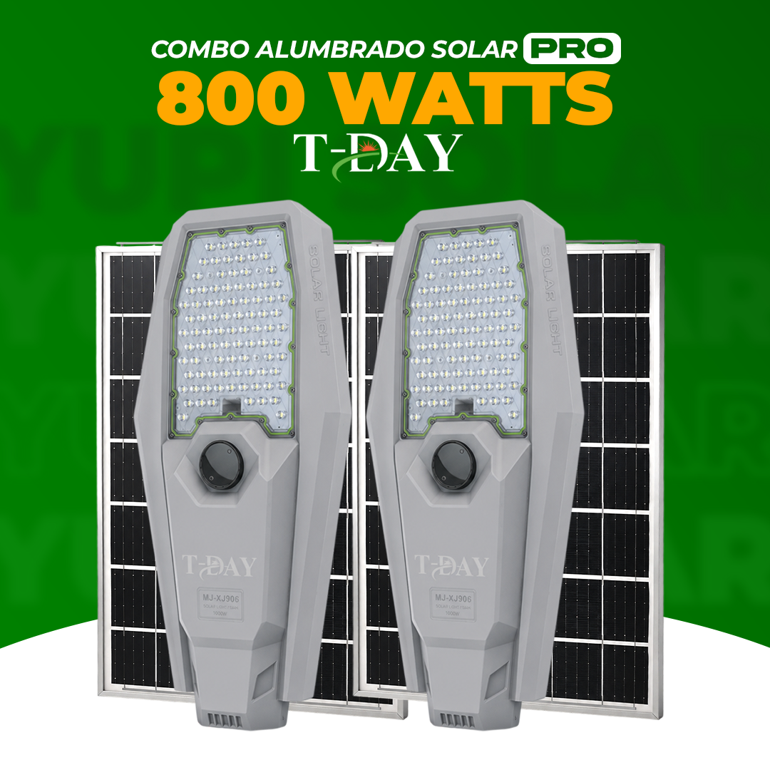 Combo de alumbrado industrial solar PRO de 800 watts