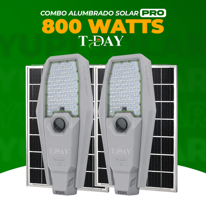 Combo de alumbrado industrial solar PRO de 800 watts