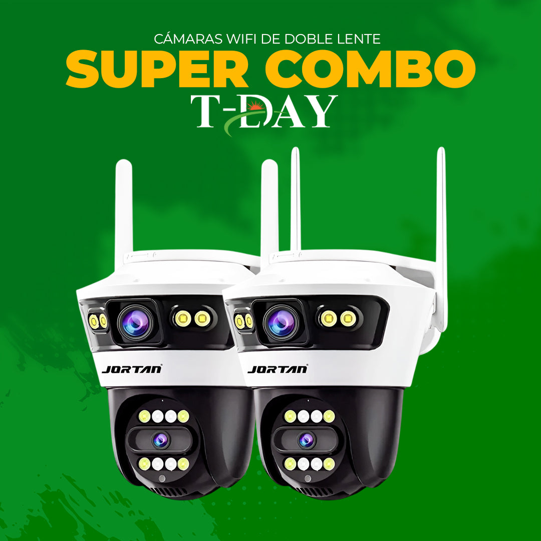 Cámaras wifi de doble lente en super combo
