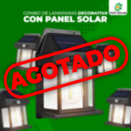 Combo de lamparas Decorativa con panel solar