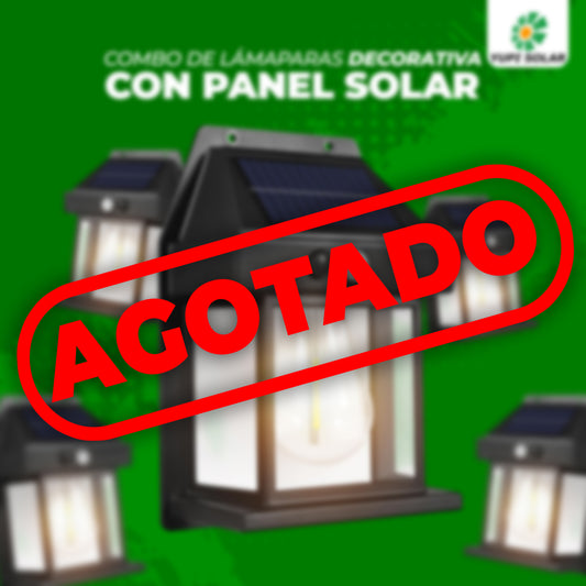 Combo de lamparas Decorativa con panel solar