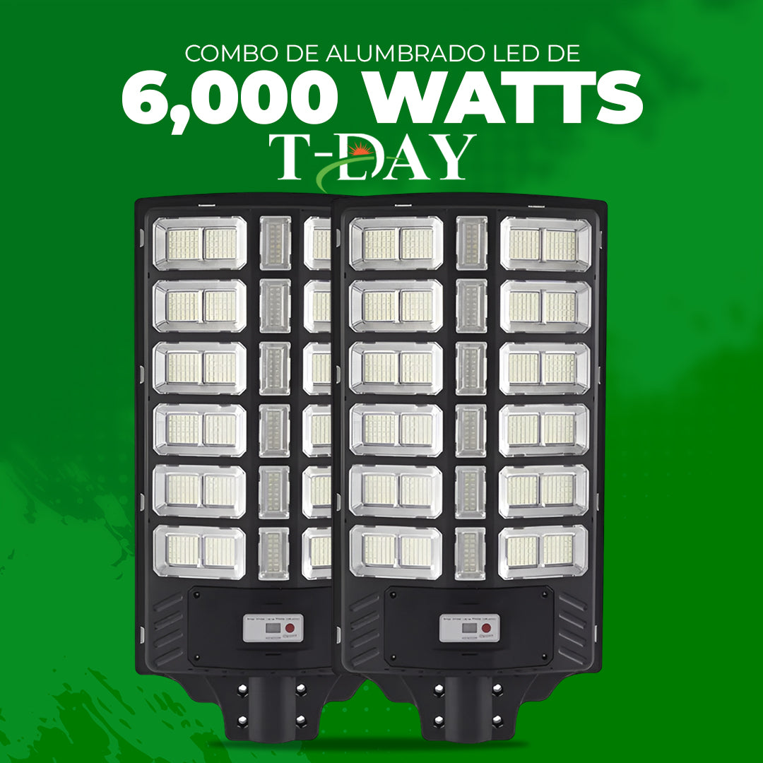 Combo de Alumbrados solares de 6,000 watts