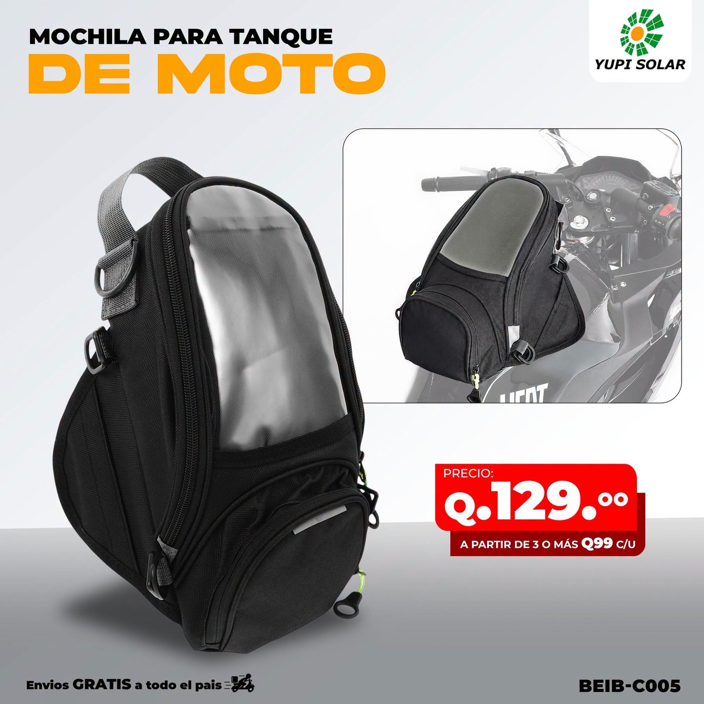 Mochila para tanque de moto