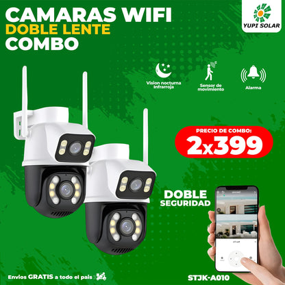 Combo de cámaras de seguridad de doble lente