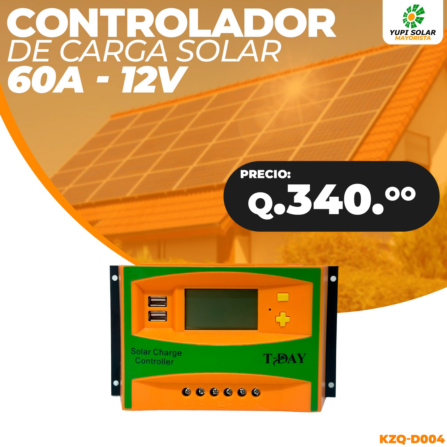 Controlador de carga 60A - 12V