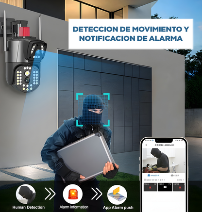 Cámara WiFi de doble lente 12MPX