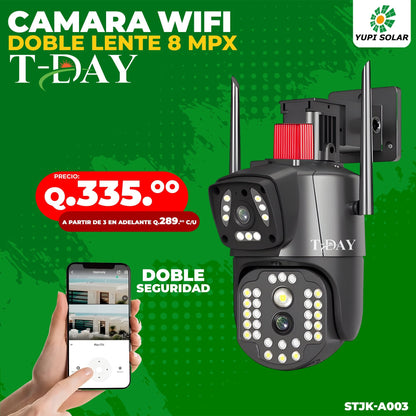 Cámara WiFi de doble lente 12MPX