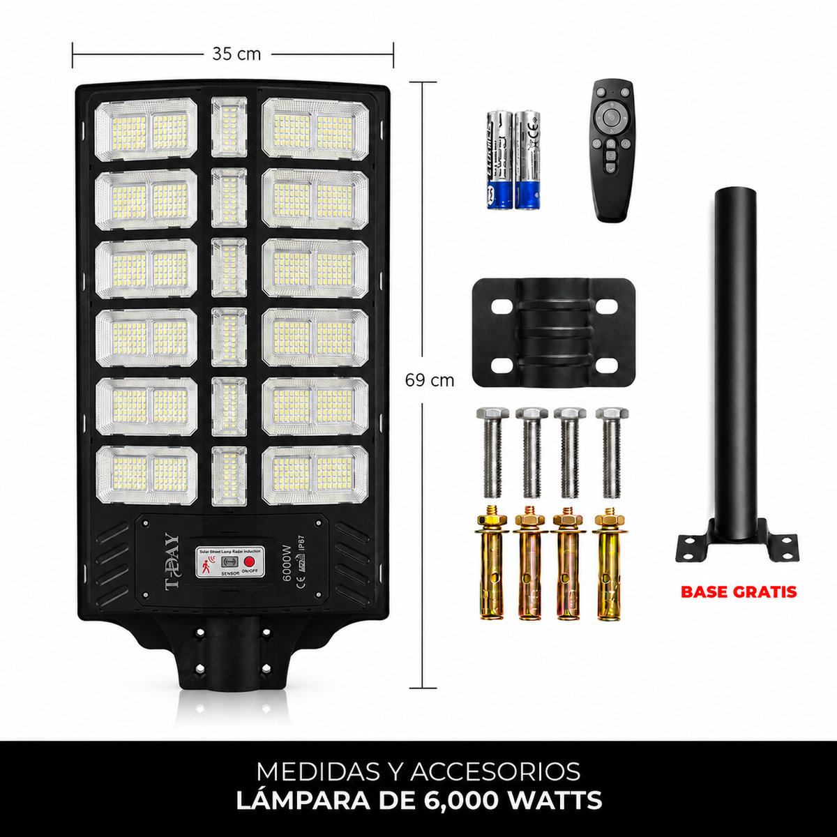 T-DAY Alumbrado Profesional Solar 6,000 Watts