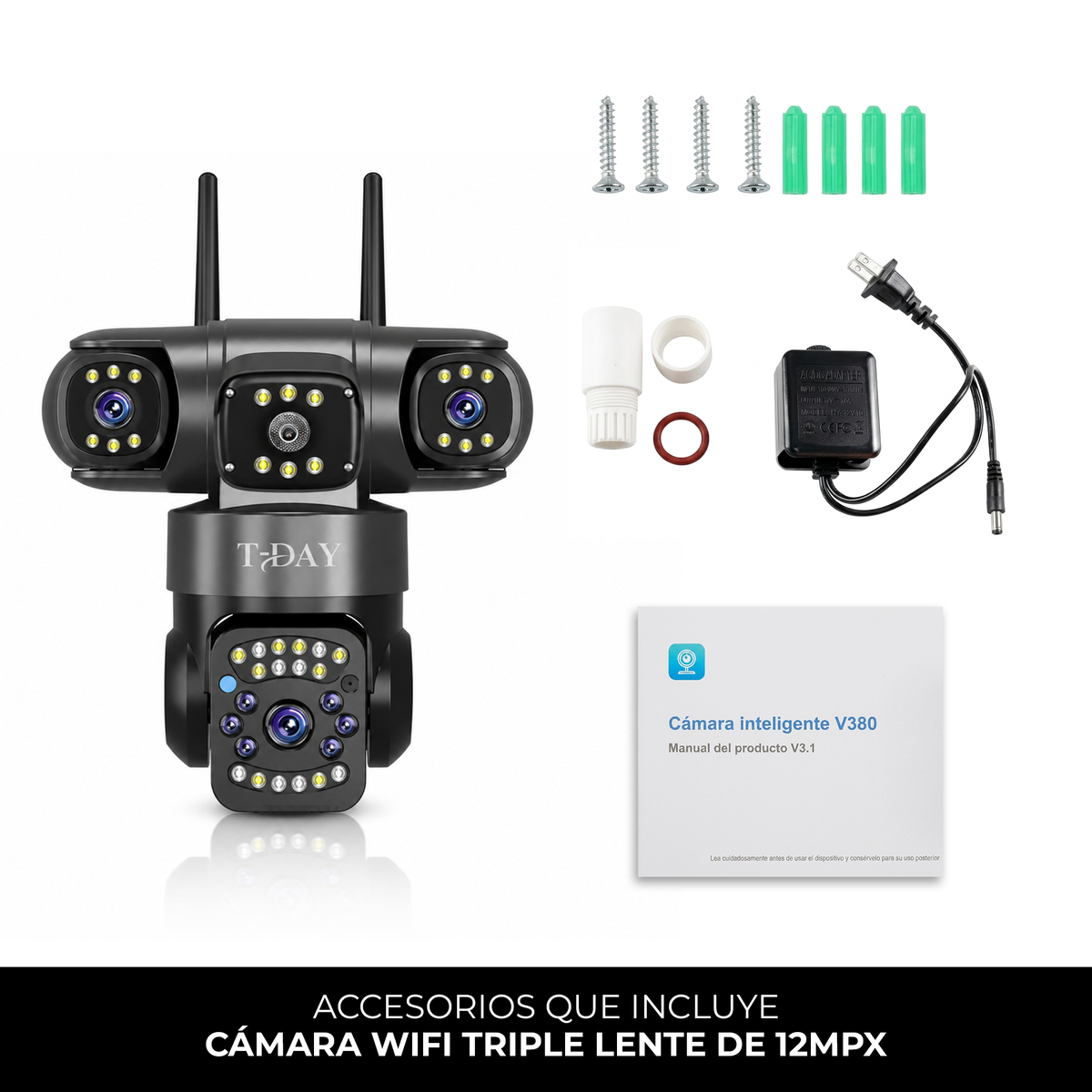 Camara WIFI de TRIPLE LENTE 12mpx